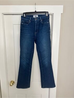 PAIGE Women's Dark Indigo Wide Leg Jeans